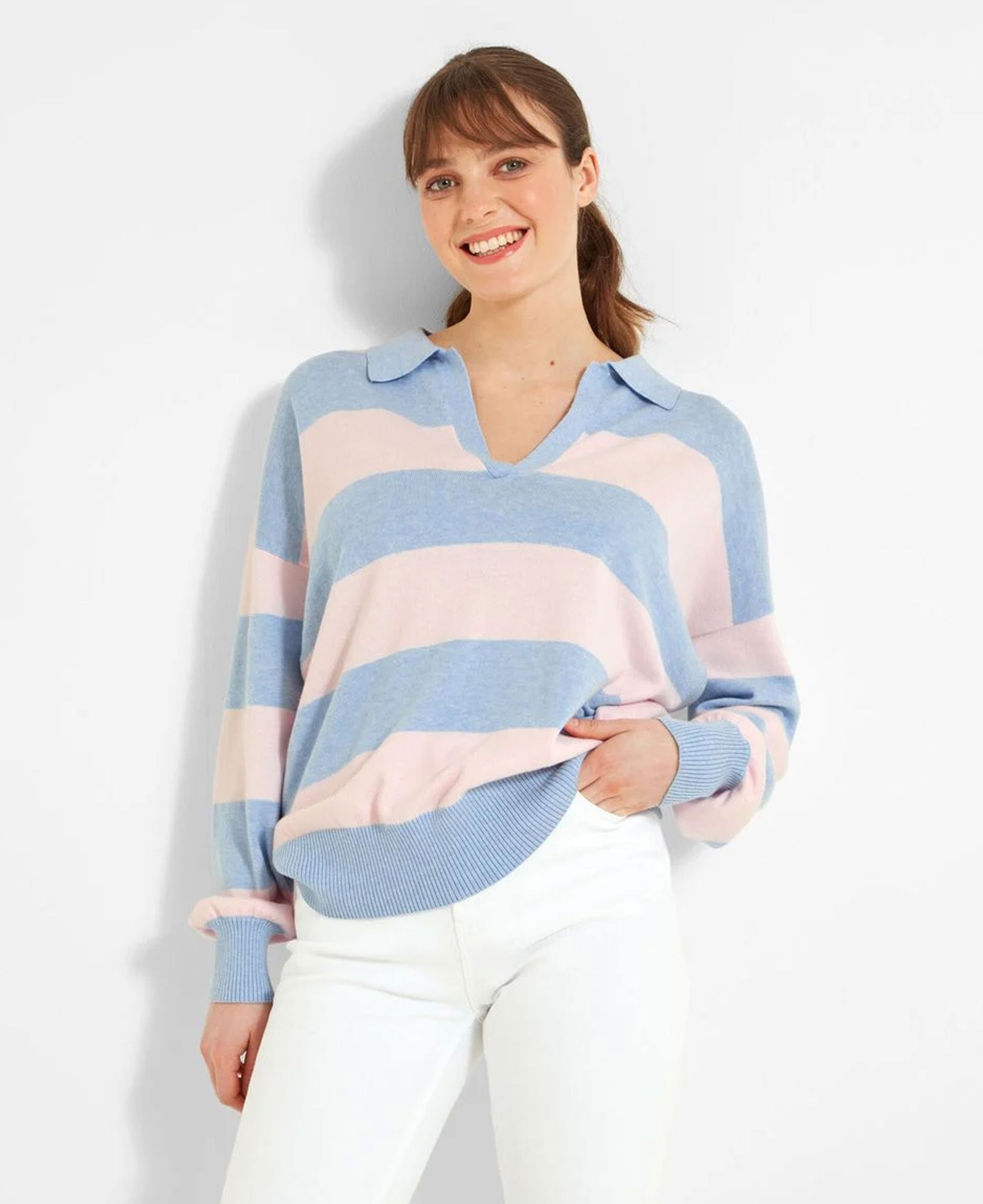 Roseland Jumper - Blush/Pale Blue