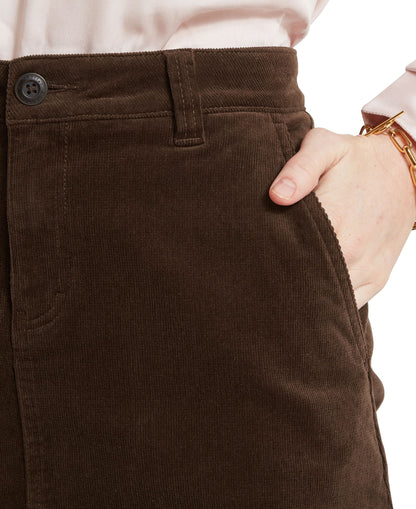 Sage Cord Skirt - Chocolate