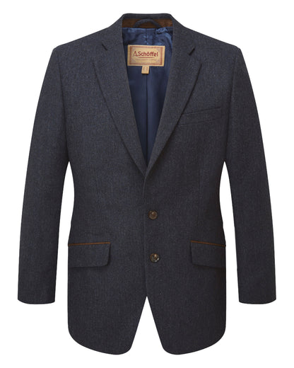 St Andrews Tweed Sports Jacket - Dark Navy Herringbone Tweed