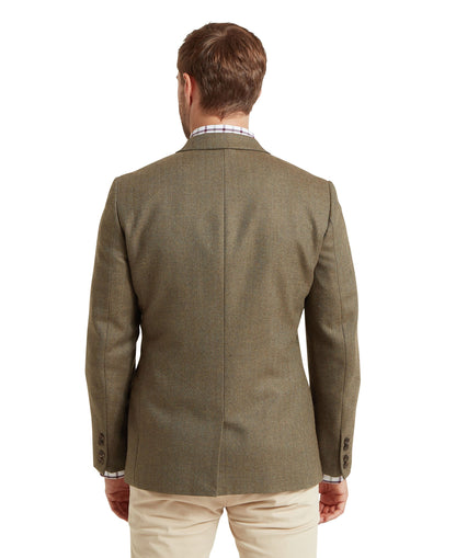 St Andrews Tweed Sports Jacket - Loden Green Herringbone Tweed