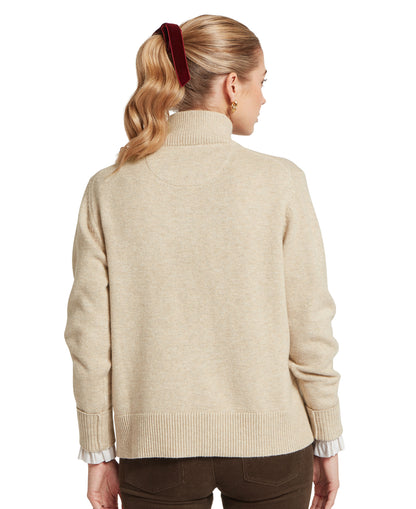Thoralby 1/4 Zip Jumper - Oatmeal