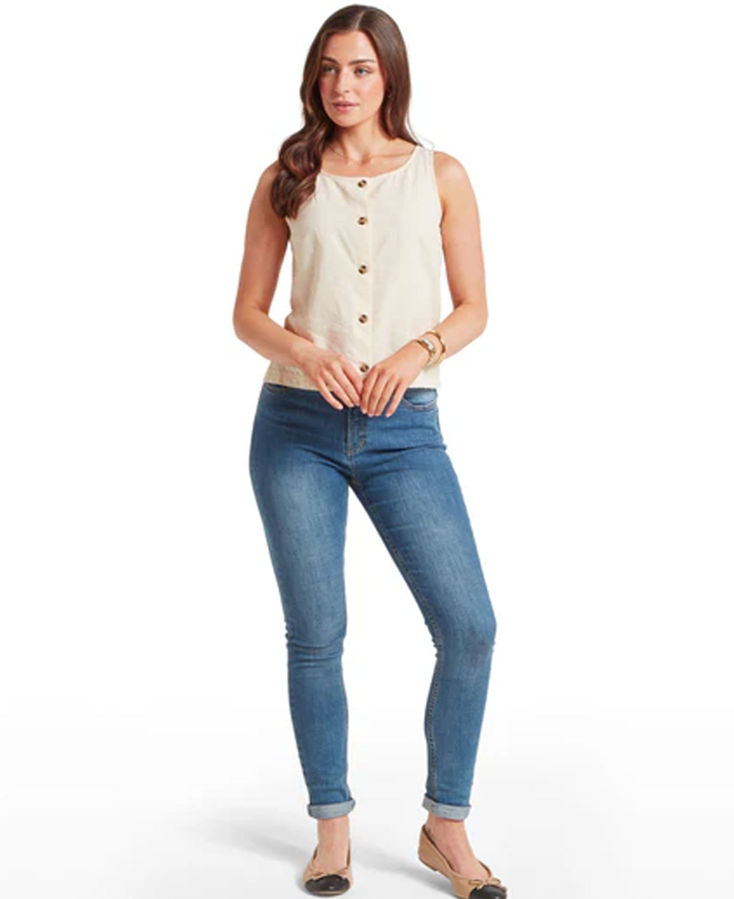 Elsworth Linen Top - Oat