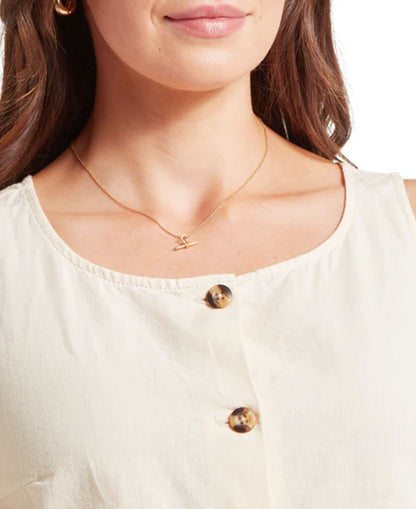 Elsworth Linen Top - Oat