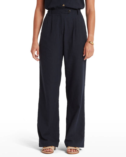Dahlia Linen Trousers - Navy