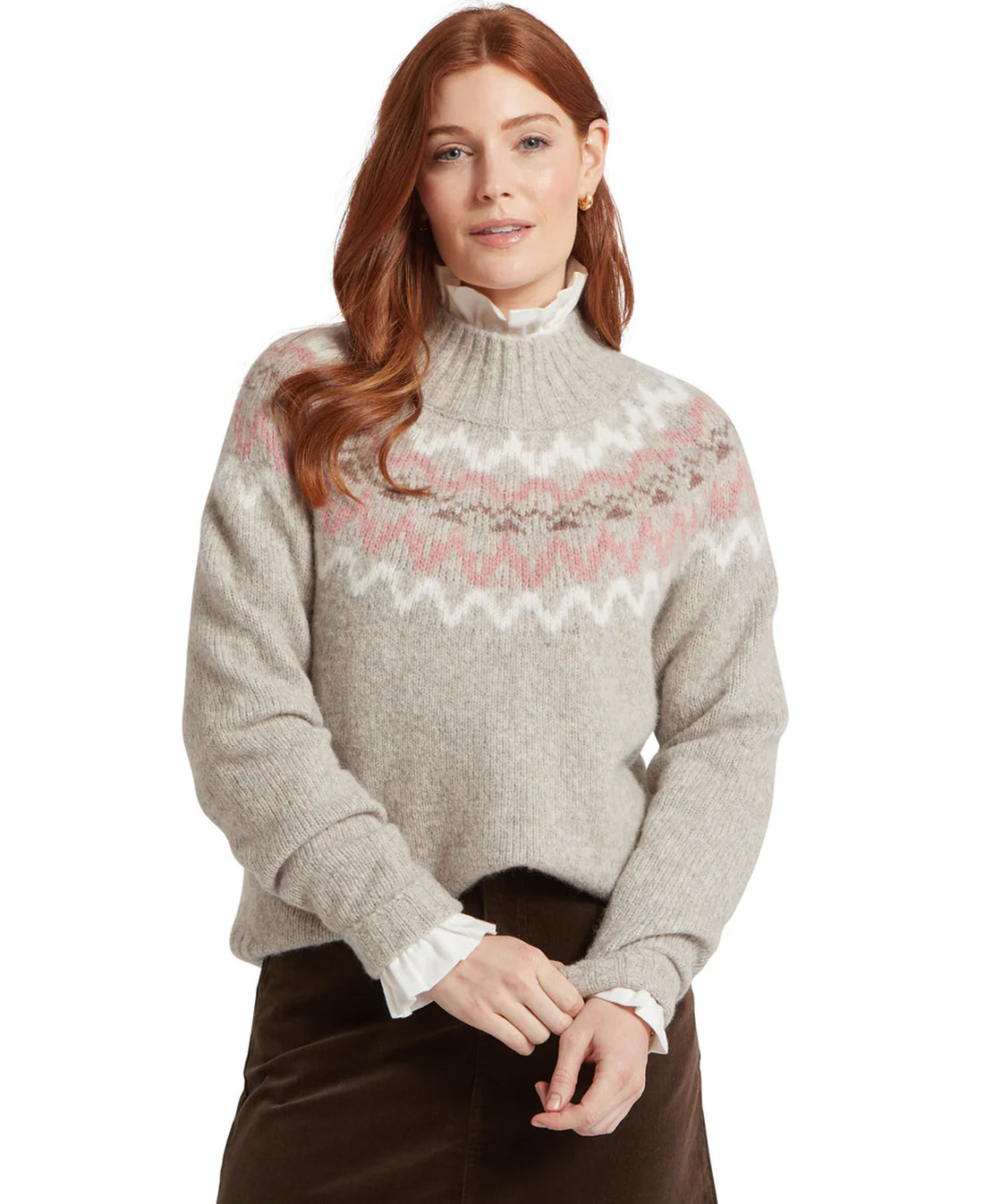 Evie Fairisle Jumper - Cobblestone