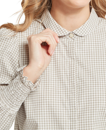 Flora Gingham Shirt - Sage Green
