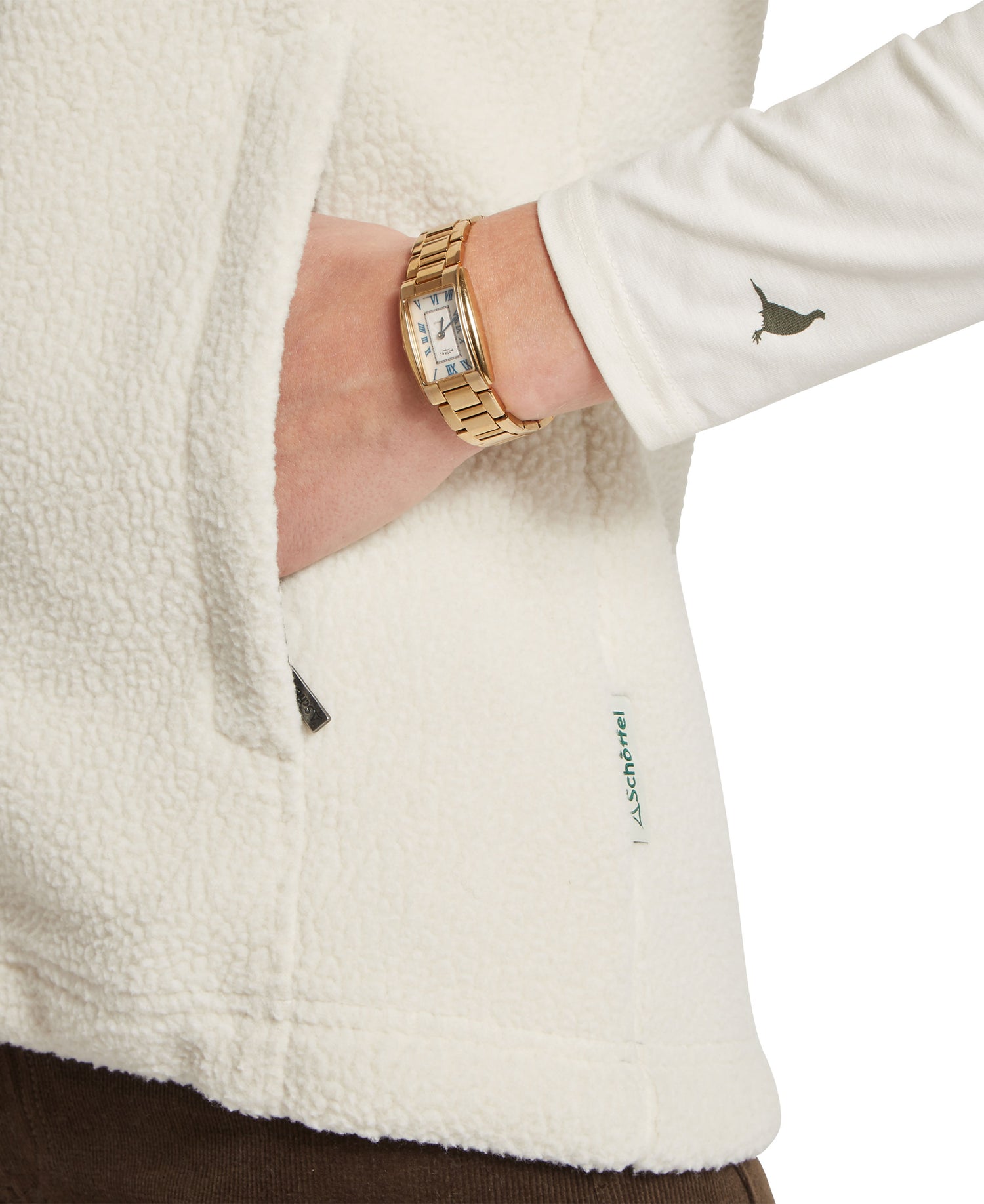 Lyndon Retro Fleece Gilet - Soft White