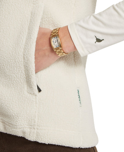 Lyndon Retro Fleece Gilet - Soft White