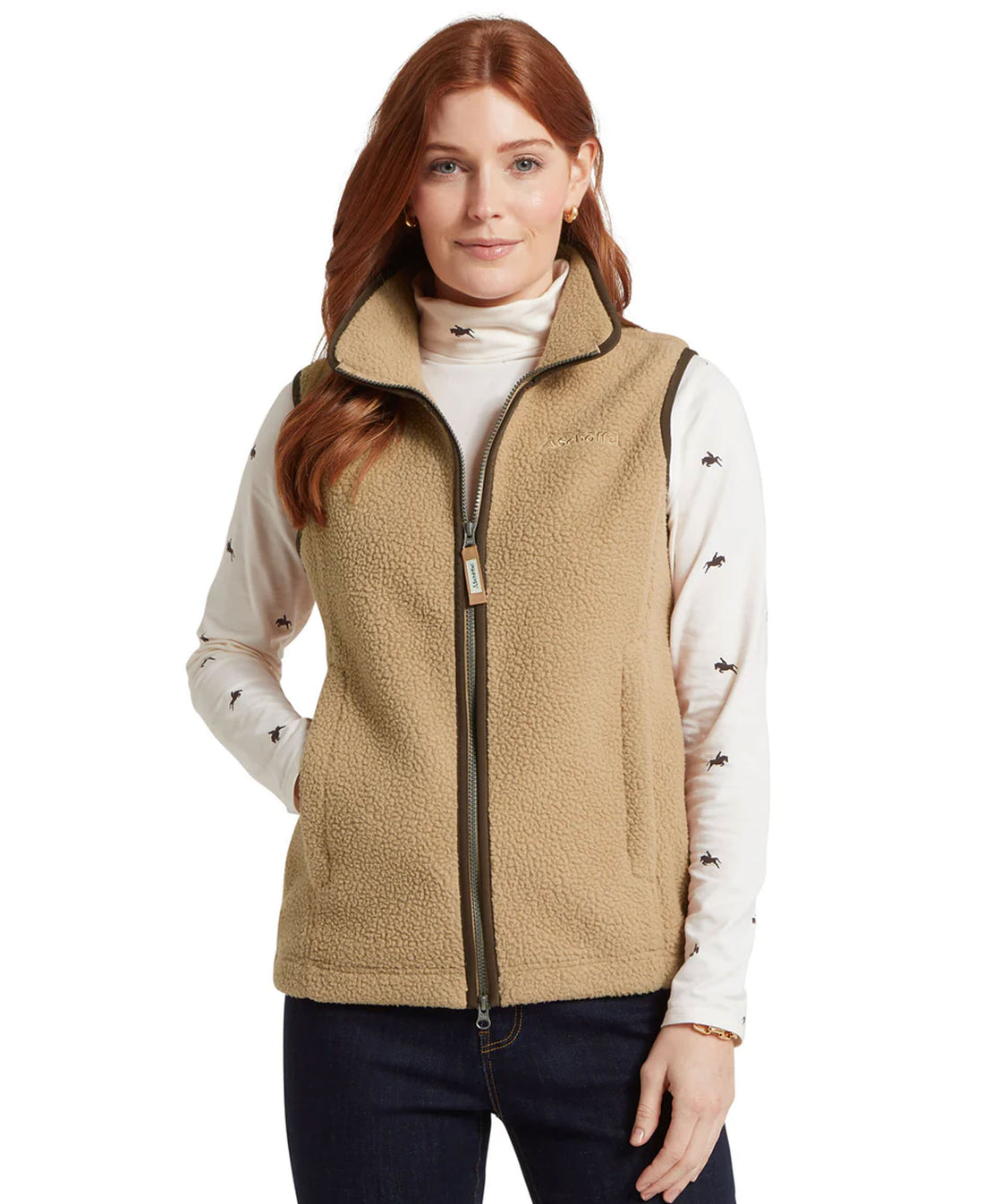 Lyndon Retro Fleece Gilet - Tan
