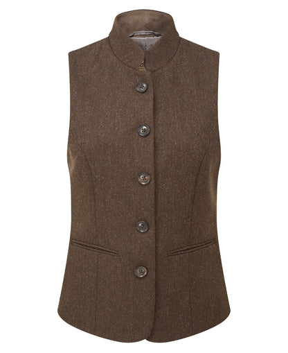Millport Tweed Nehru Waistcoat - Chocolate Herr Tweed