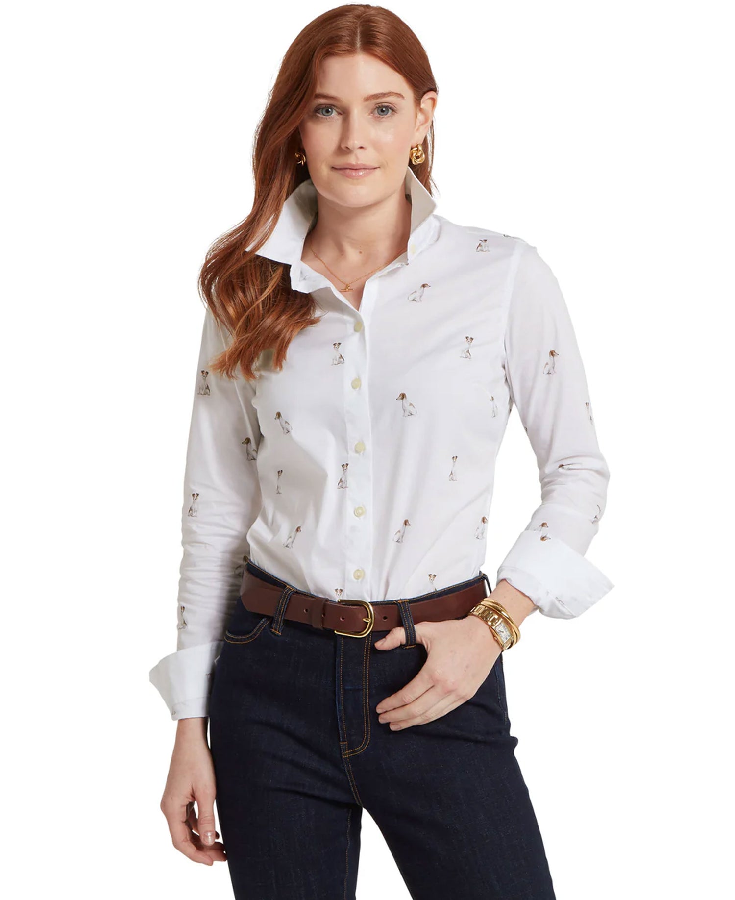Norfolk Shirt - Jack Russel Print