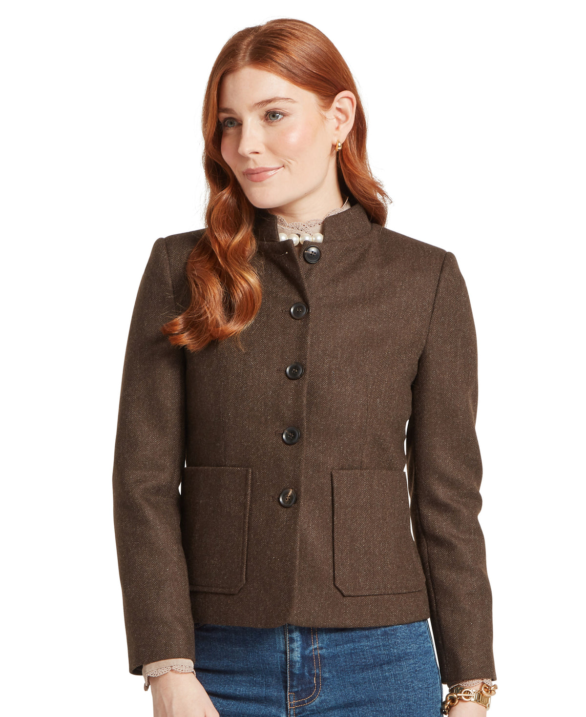 St Abbs Tweed Blazer - Chocolate Herr Tweed