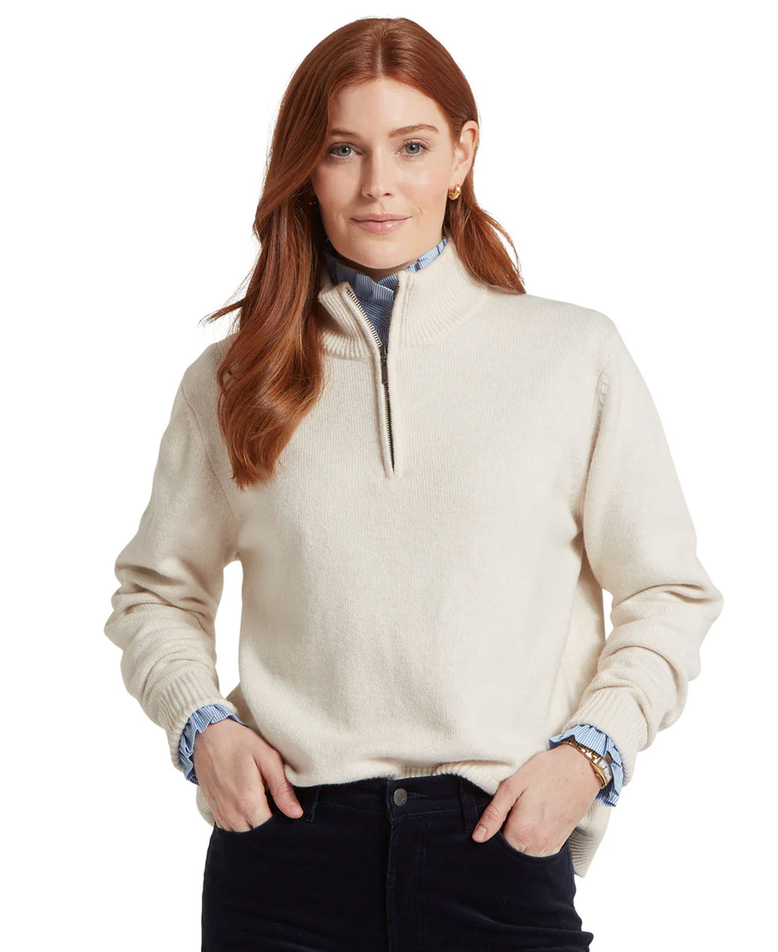 Thoralby 1/4 Zip Jumper - Soft White