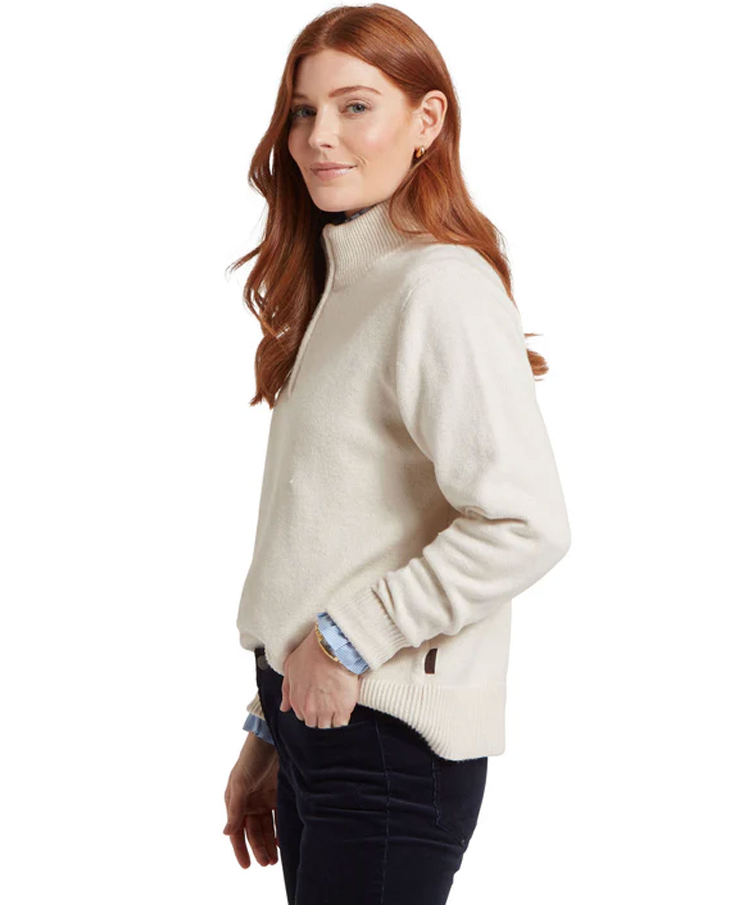 Thoralby 1/4 Zip Jumper - Soft White
