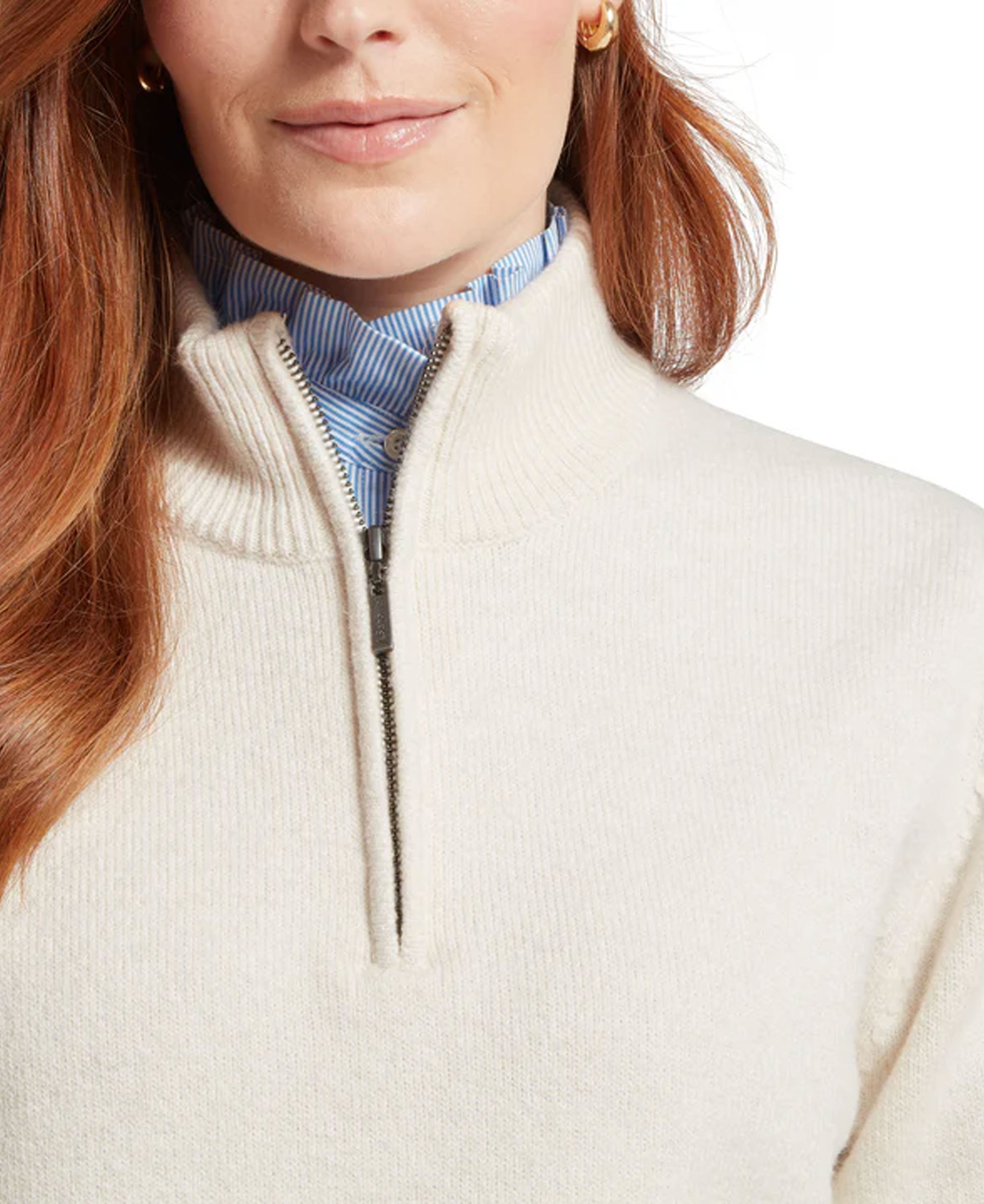 Thoralby 1/4 Zip Jumper - Soft White