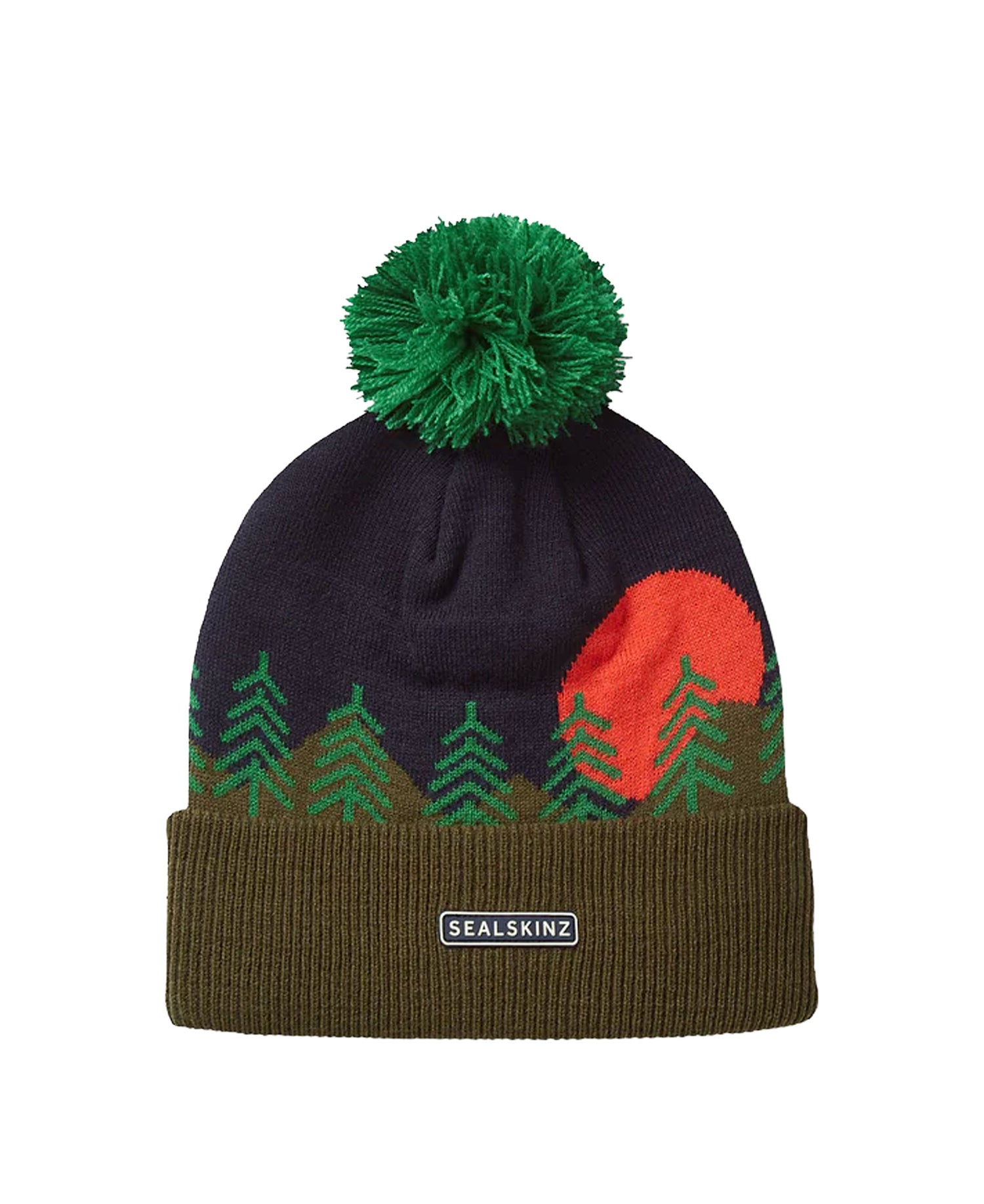 Beeston Waterproof Scenic Bobble Hat - Navy