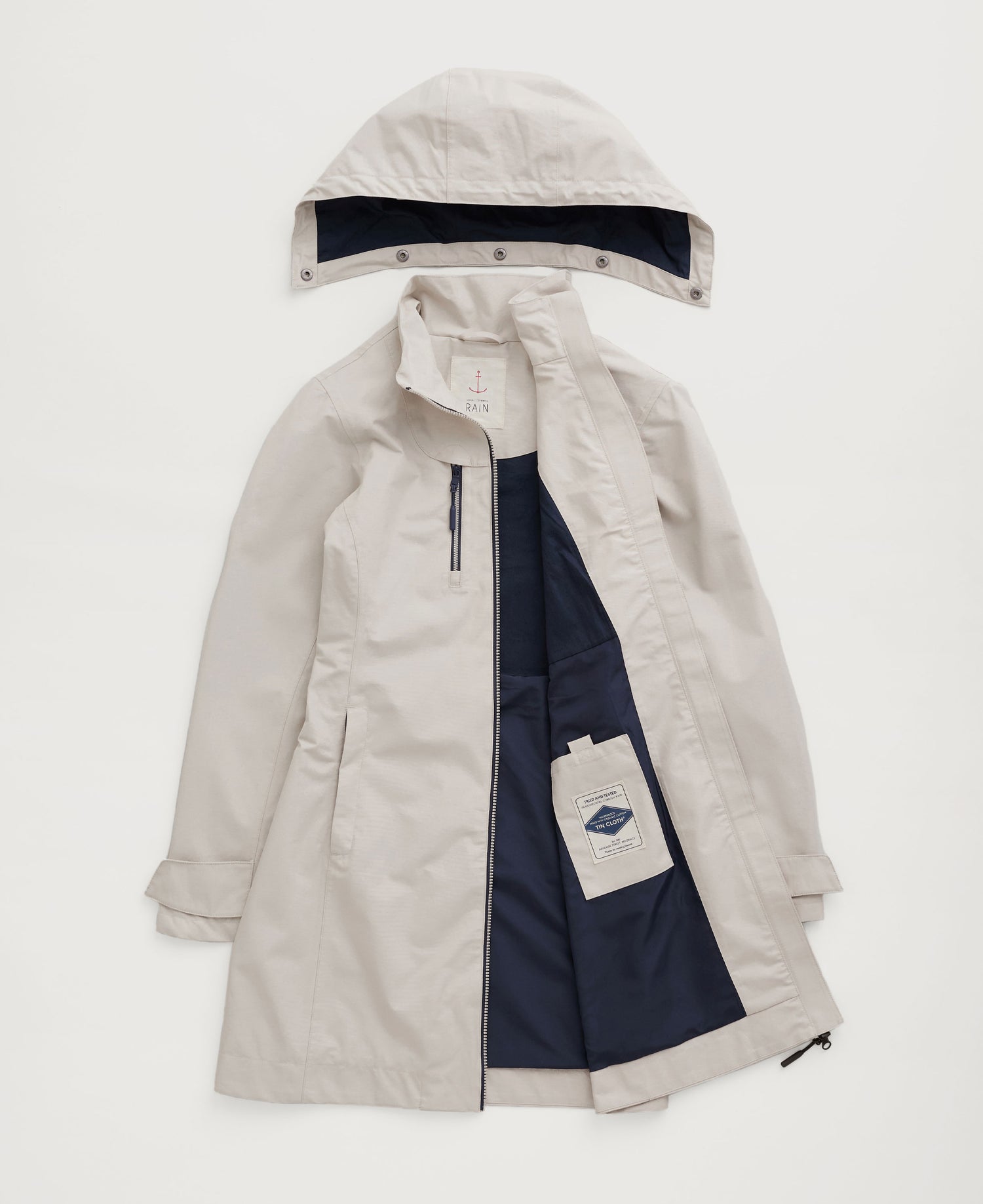 Coverack Waterproof Coat - Driftwood