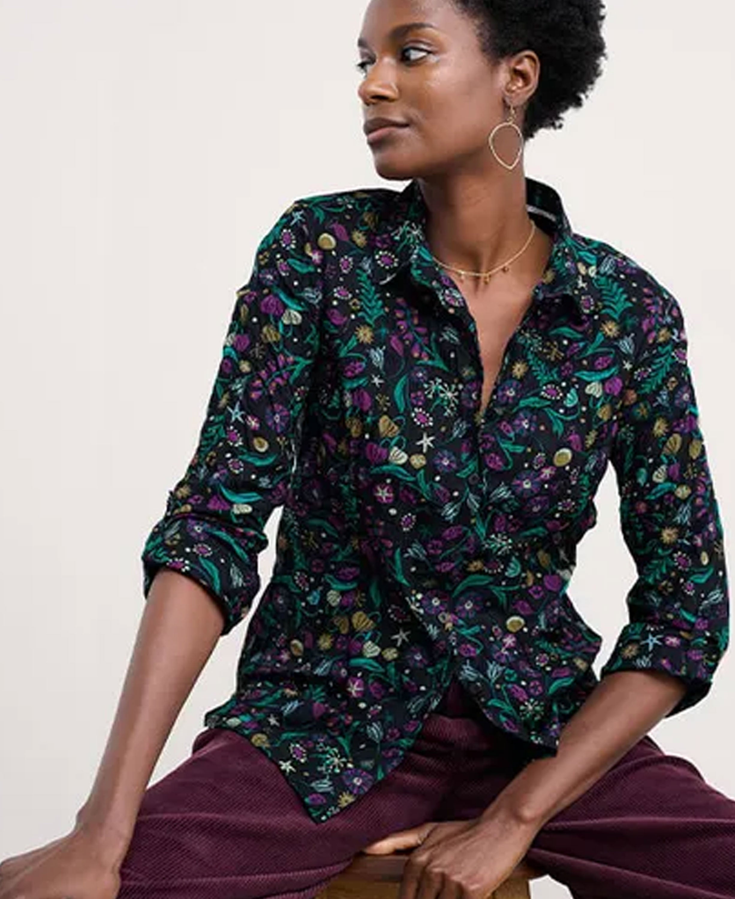 Larissa Shirt - Illuminated Garden Onyx