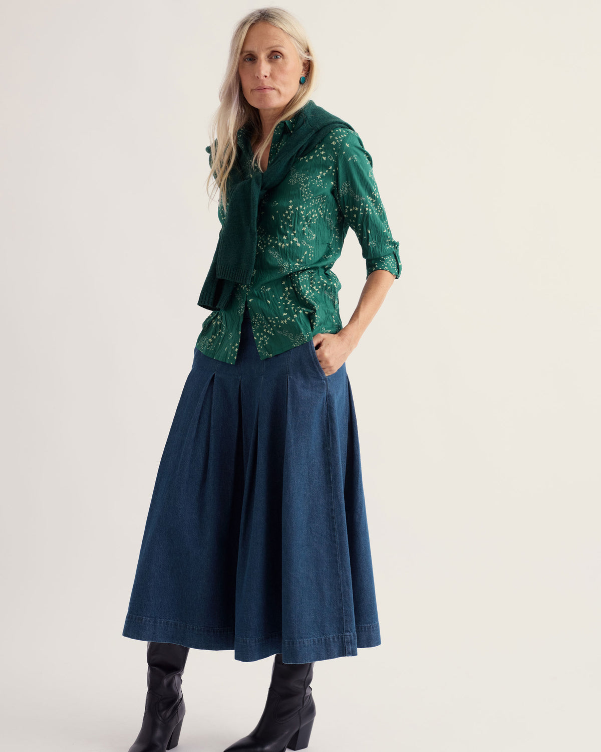 Larissa Shirt - Murmuration Dark Thyme