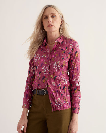 Larissa Shirt - Flora Study Rosa