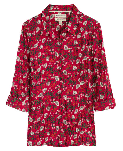 Larissa Shirt - Winter Wildflower Carmine