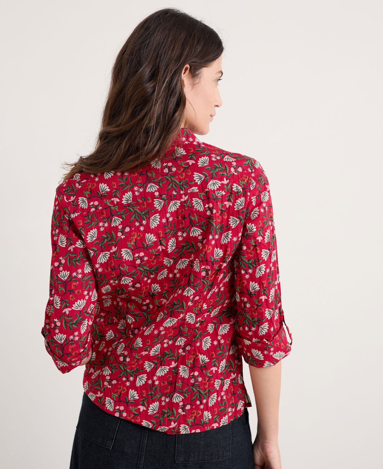Larissa Shirt - Winter Wildflower Carmine