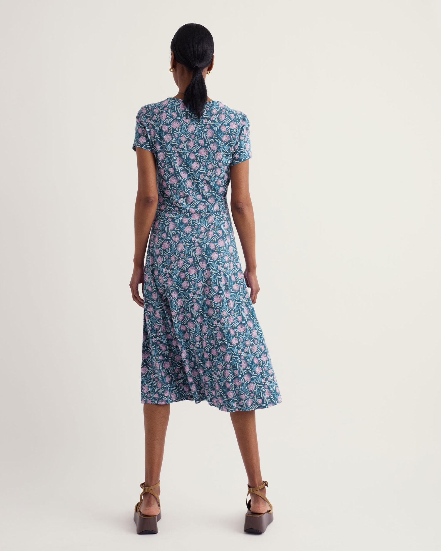 Pier View Dress - Pin Cushion Protea Storm
