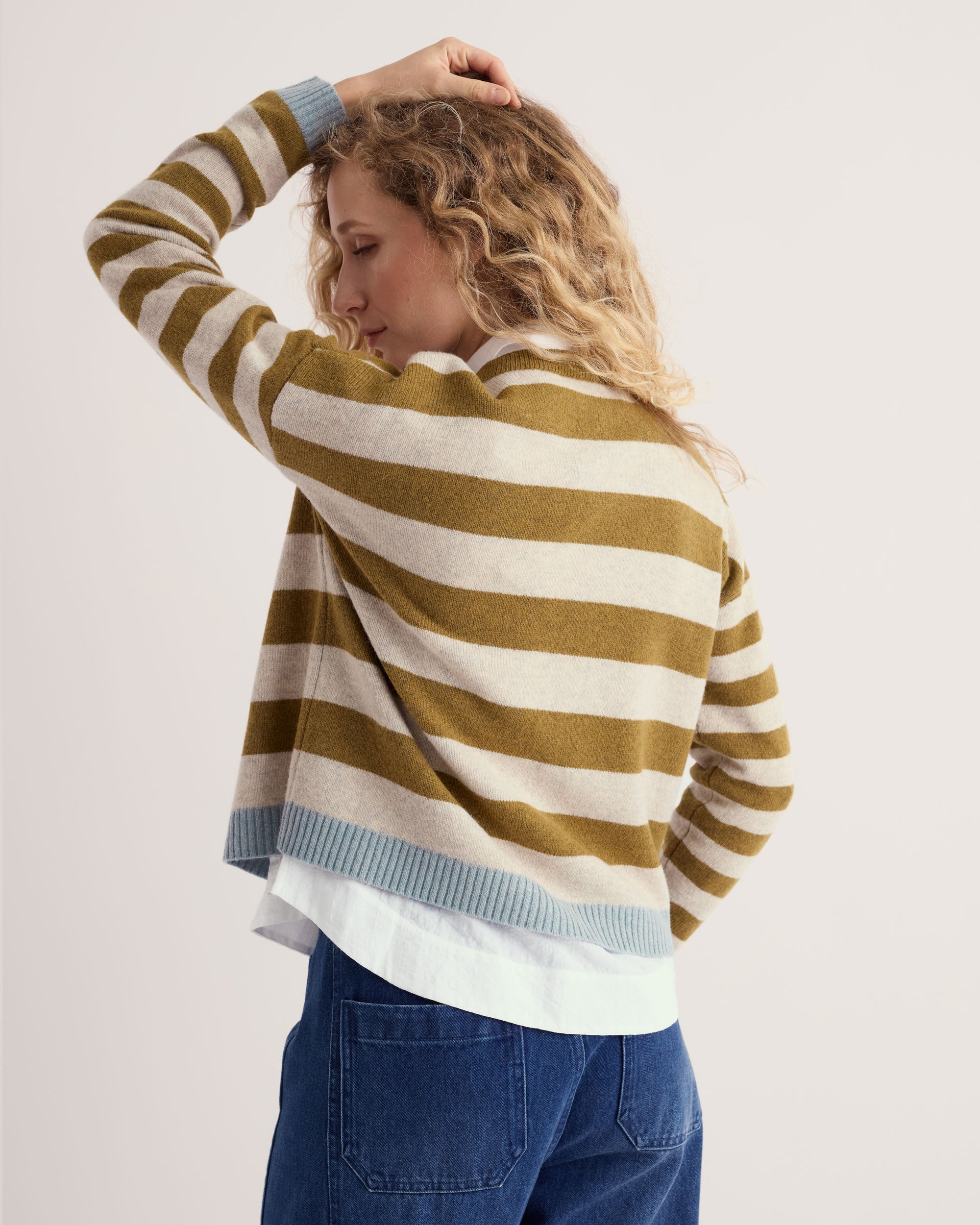Pinwell Cardigan - Bright Shape Fern Moss