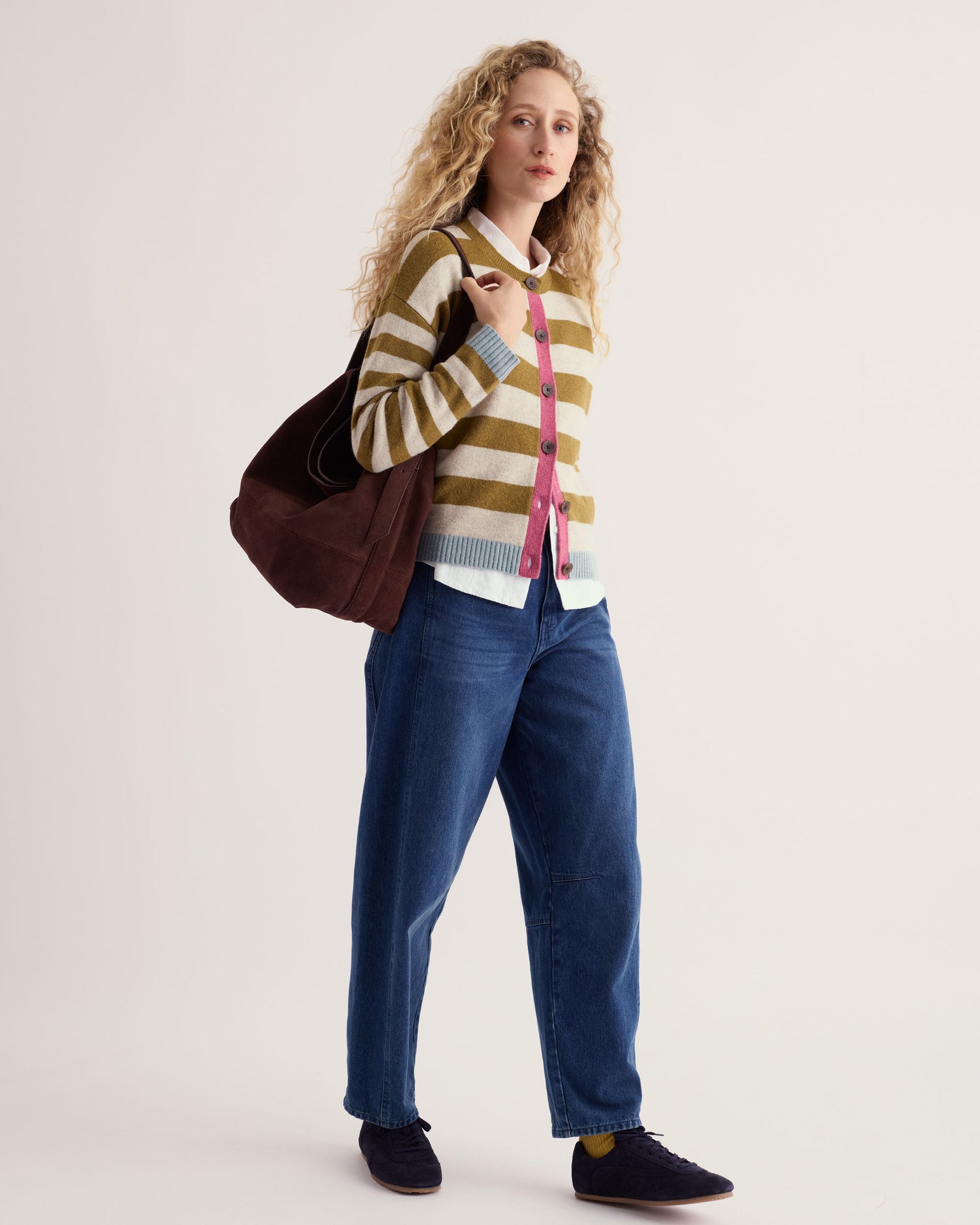 Pinwell Cardigan - Bright Shape Fern Moss