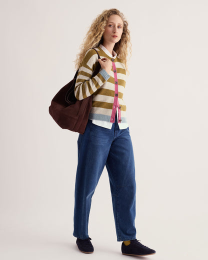 Pinwell Cardigan - Bright Shape Fern Moss