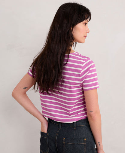 Sailor T-Shirt - Breton Viola Chalk