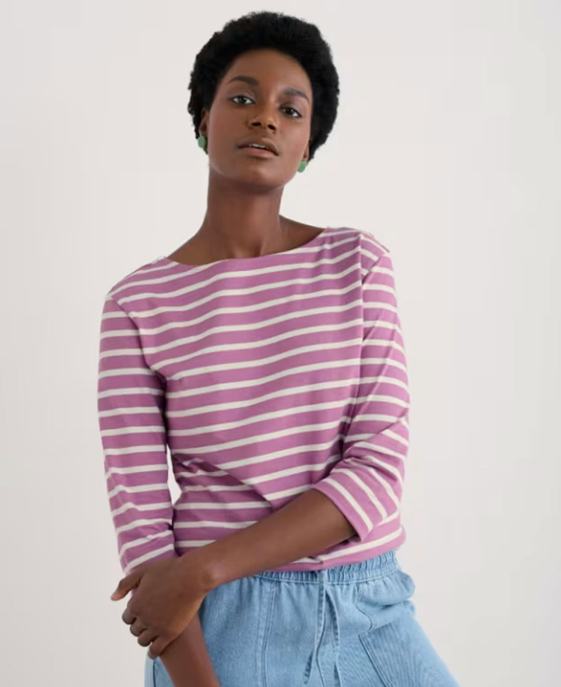 Sailor Top - Breton Orchid Chalk