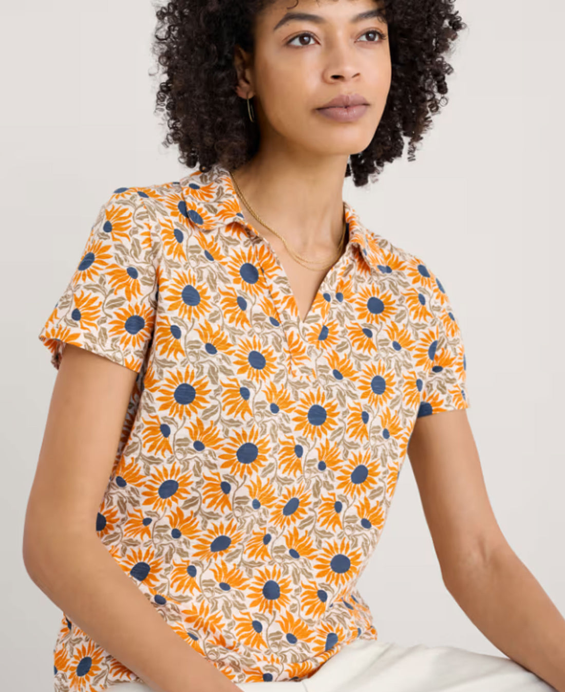 Wavecrest Shirt - Bold Sunflower Daylily