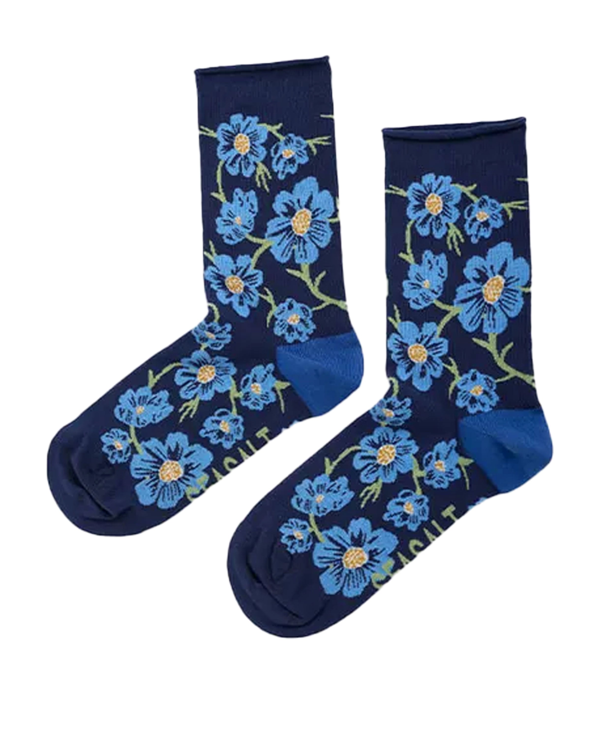 Womens Arty Socks - Climbing Cosmos Maritime