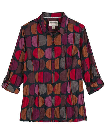 Larissa Shirt - Half Moon Stamp Onyx