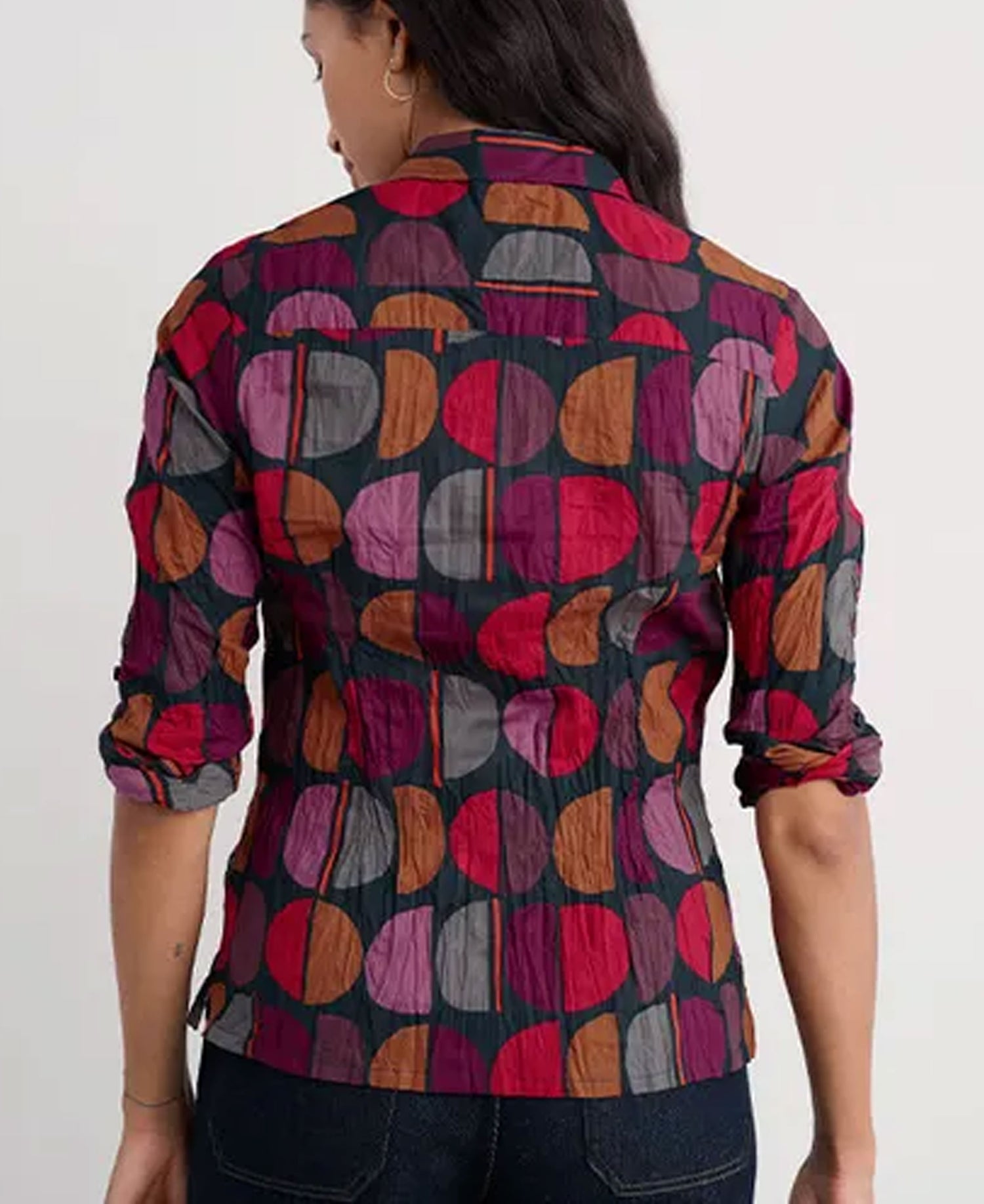 Larissa Shirt - Half Moon Stamp Onyx