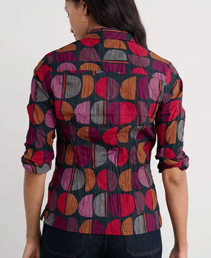 Larissa Shirt - Half Moon Stamp Onyx