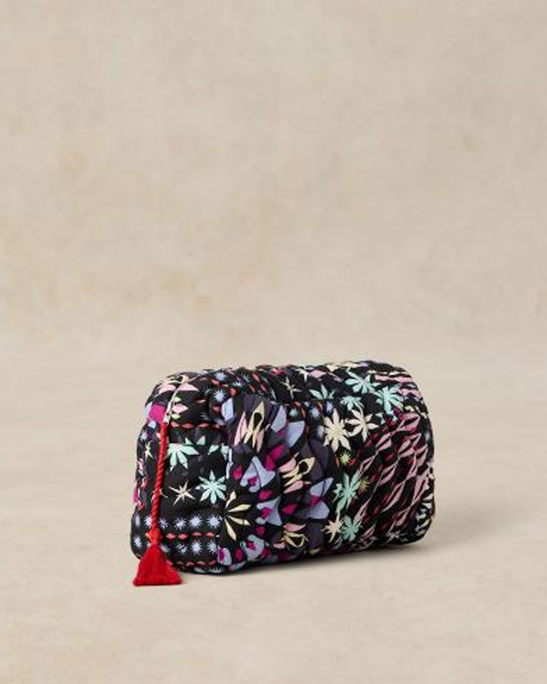 Shelby Quilted Wash Bag - Black Print