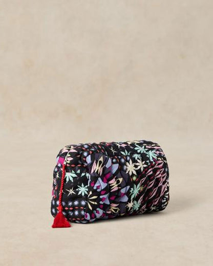 Shelby Quilted Wash Bag - Black Print