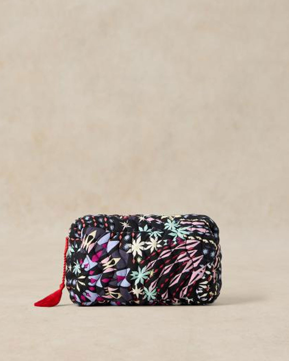 Shelby Quilted Wash Bag - Black Print
