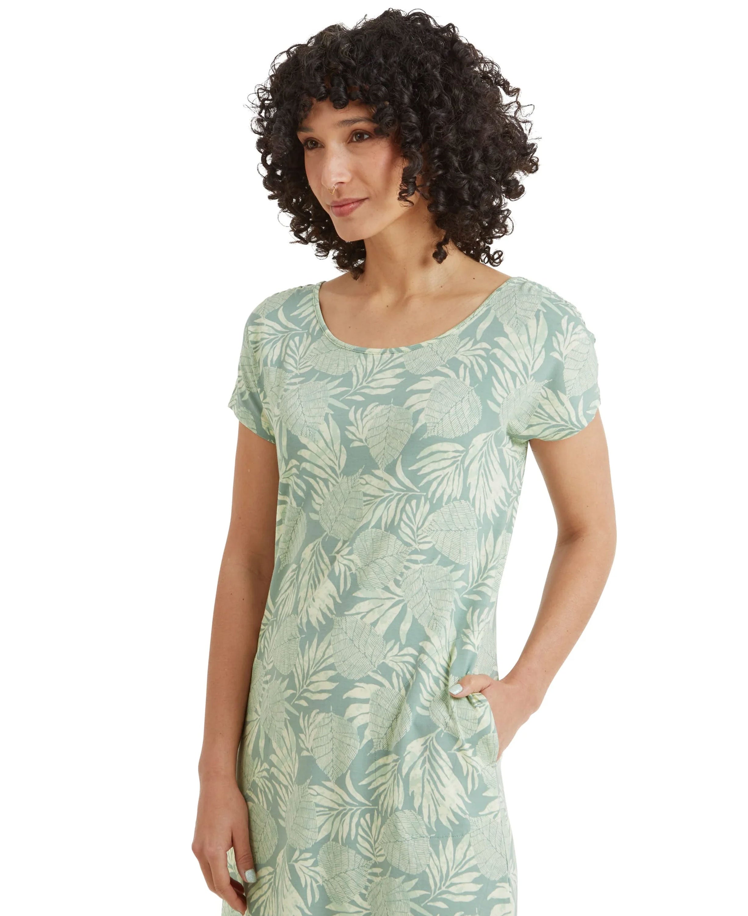 Padma Tie Back Dress - Celery Bhodi Leaf