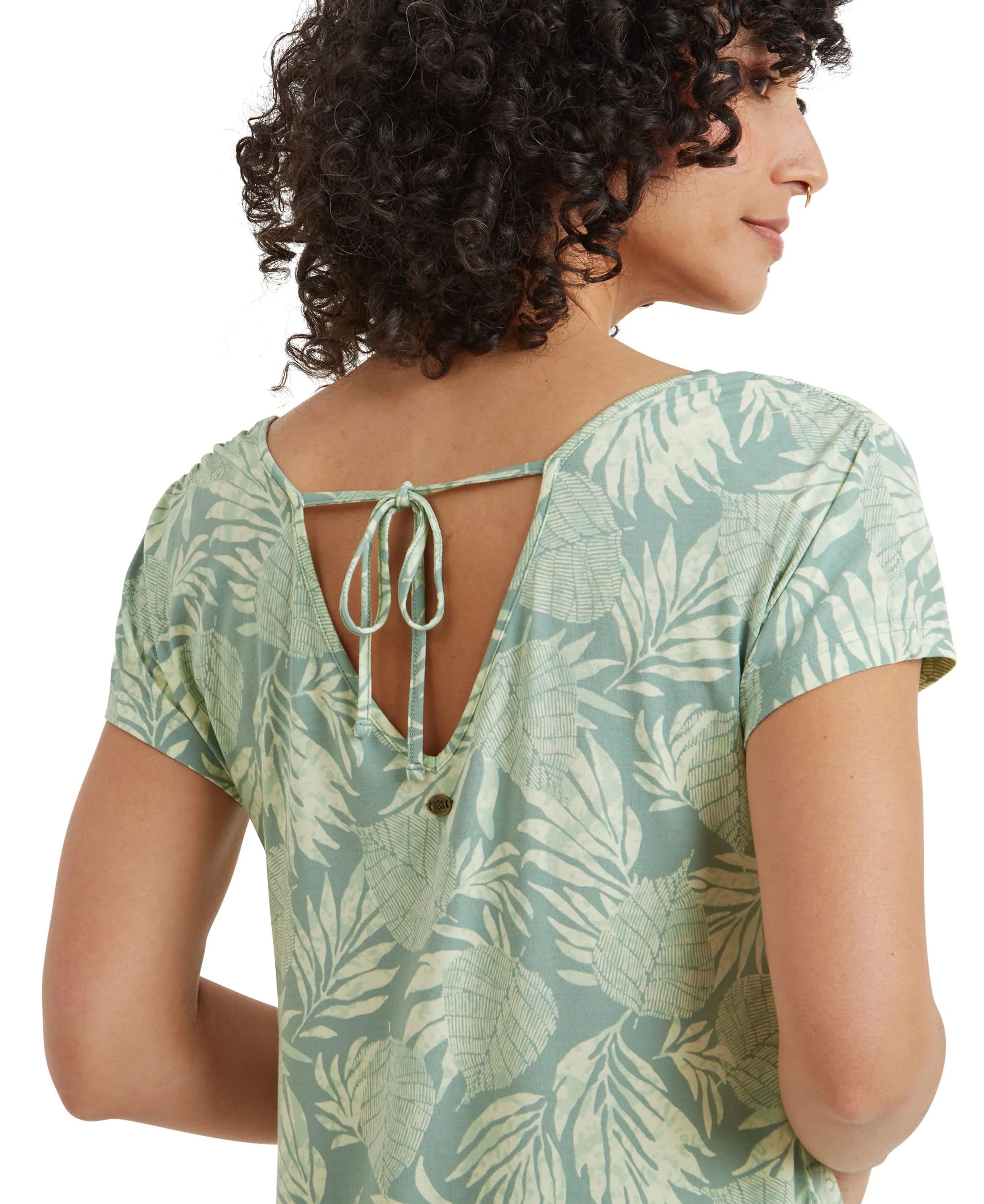 Padma Tie Back Dress - Celery Bhodi Leaf