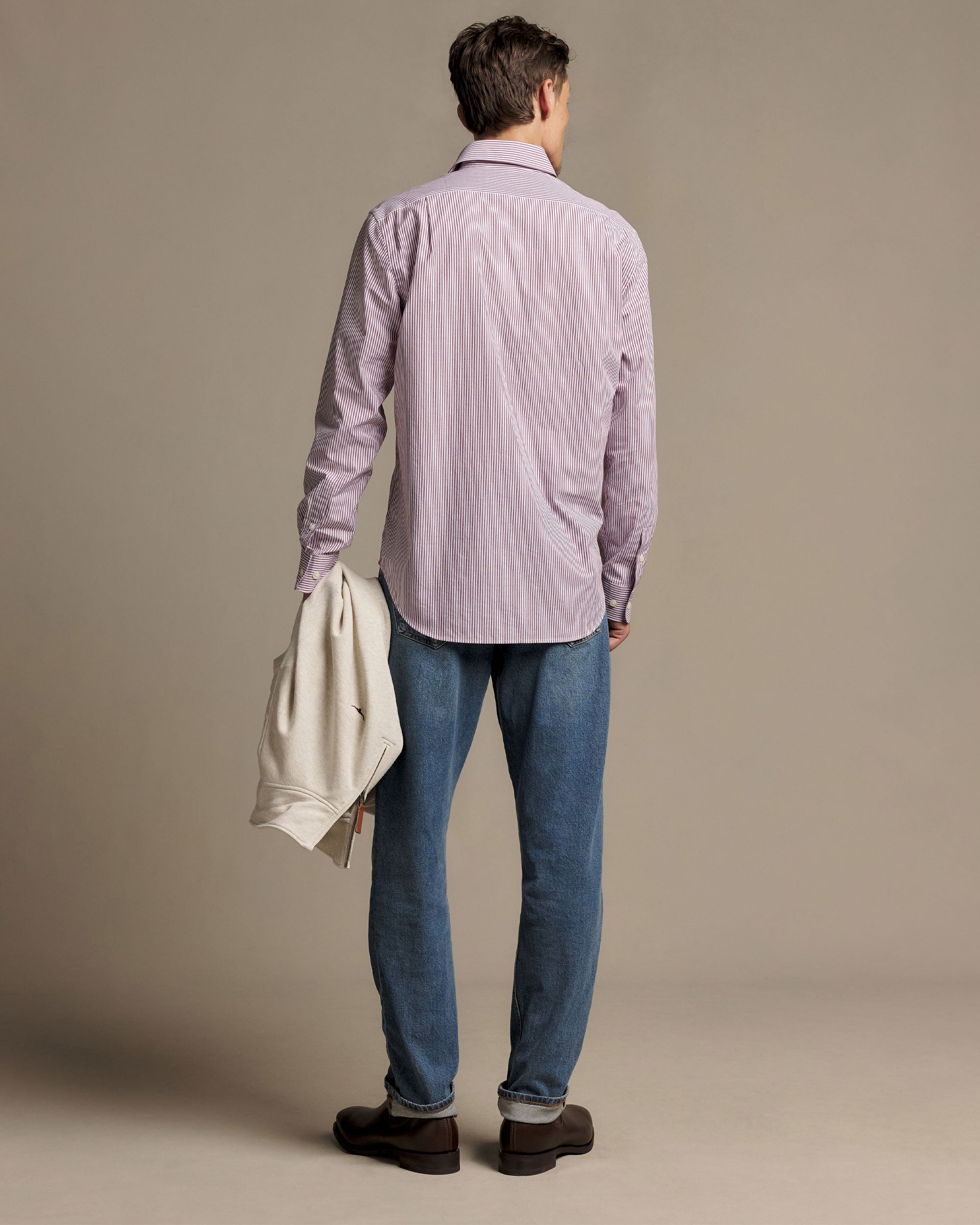 Sommers Poplin Stripe Shirt - Rust