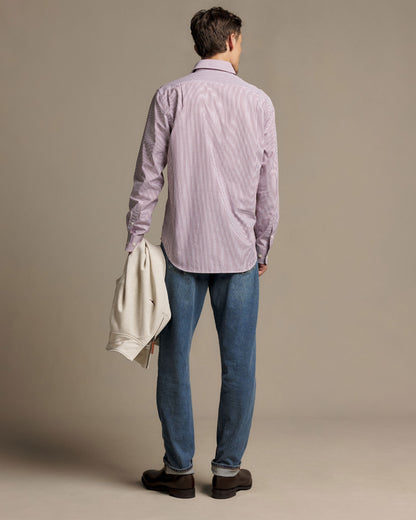 Sommers Poplin Stripe Shirt - Rust