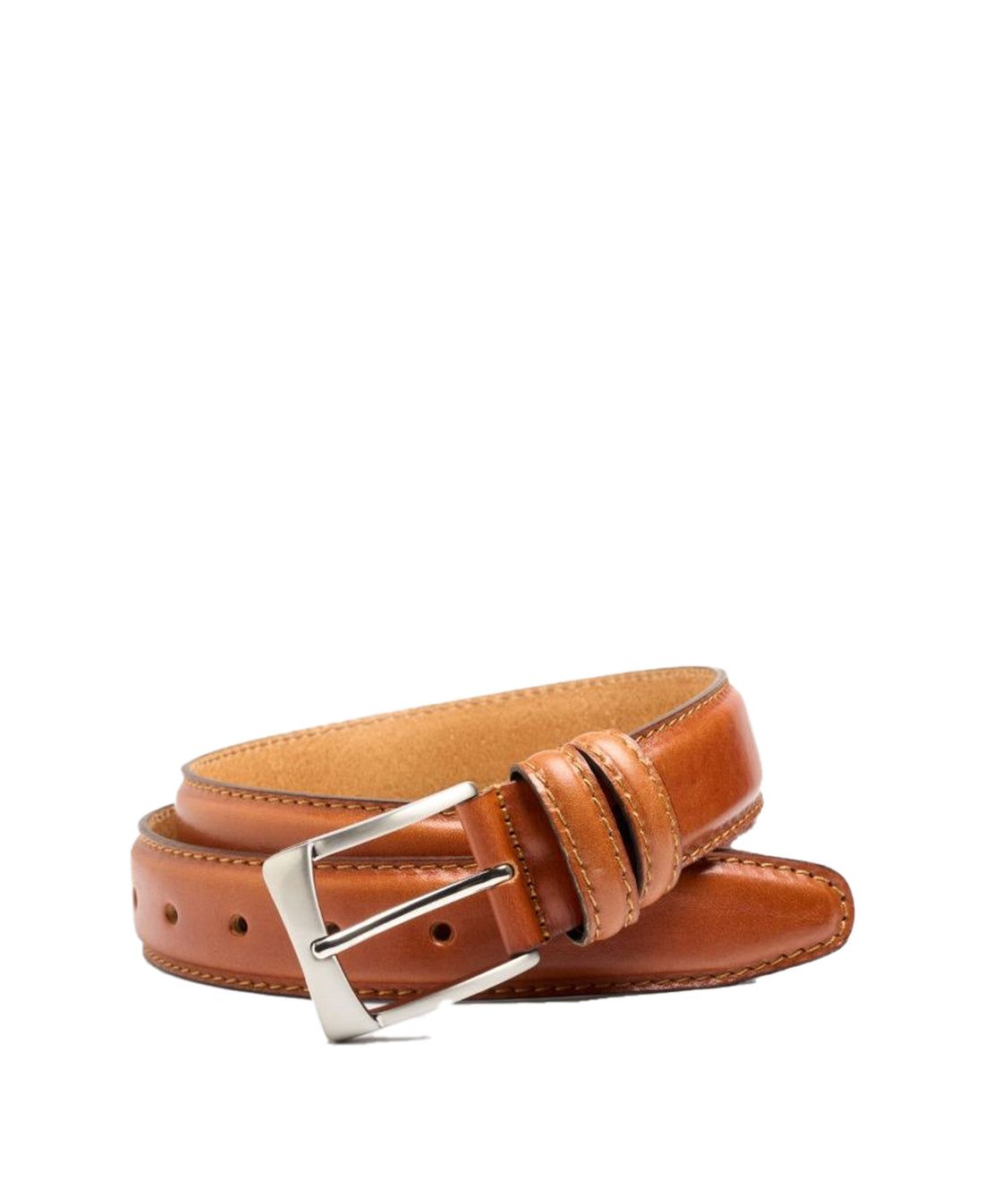Stitched Edge Heavy Full Grain Belt - Tan