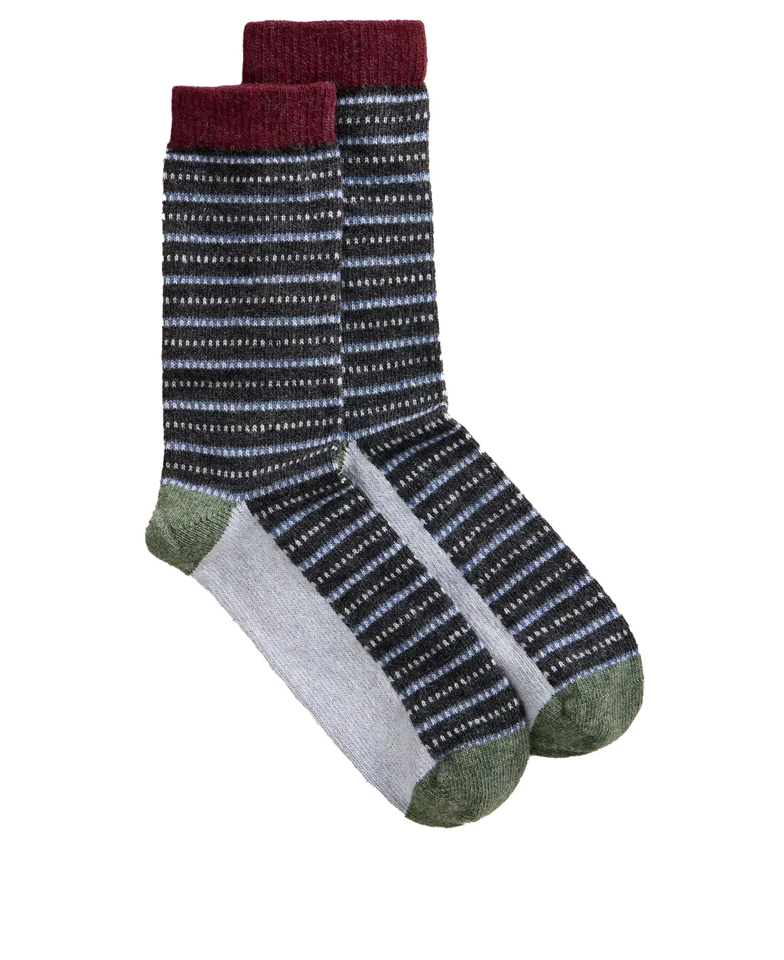 Stripe Wool Sock - Navy Multi