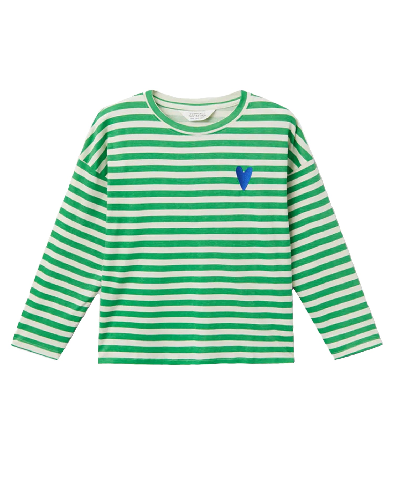 Striped Long Sleeve T-Shirt - White/Green