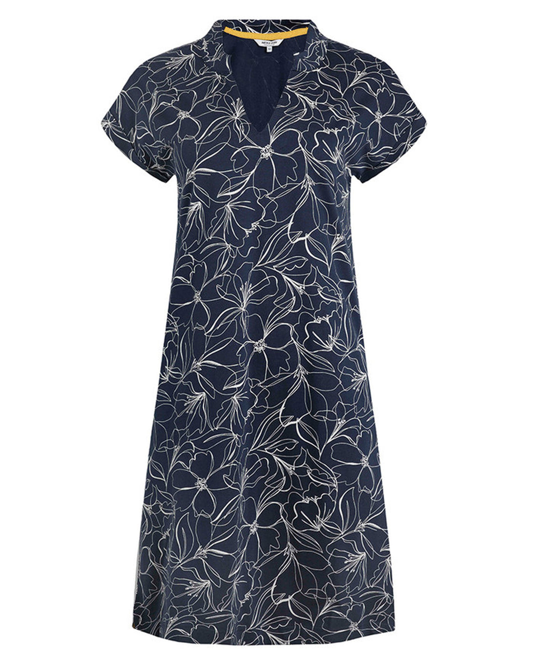 Suffolks Organic Printed Jersey Dress - Dark Navy