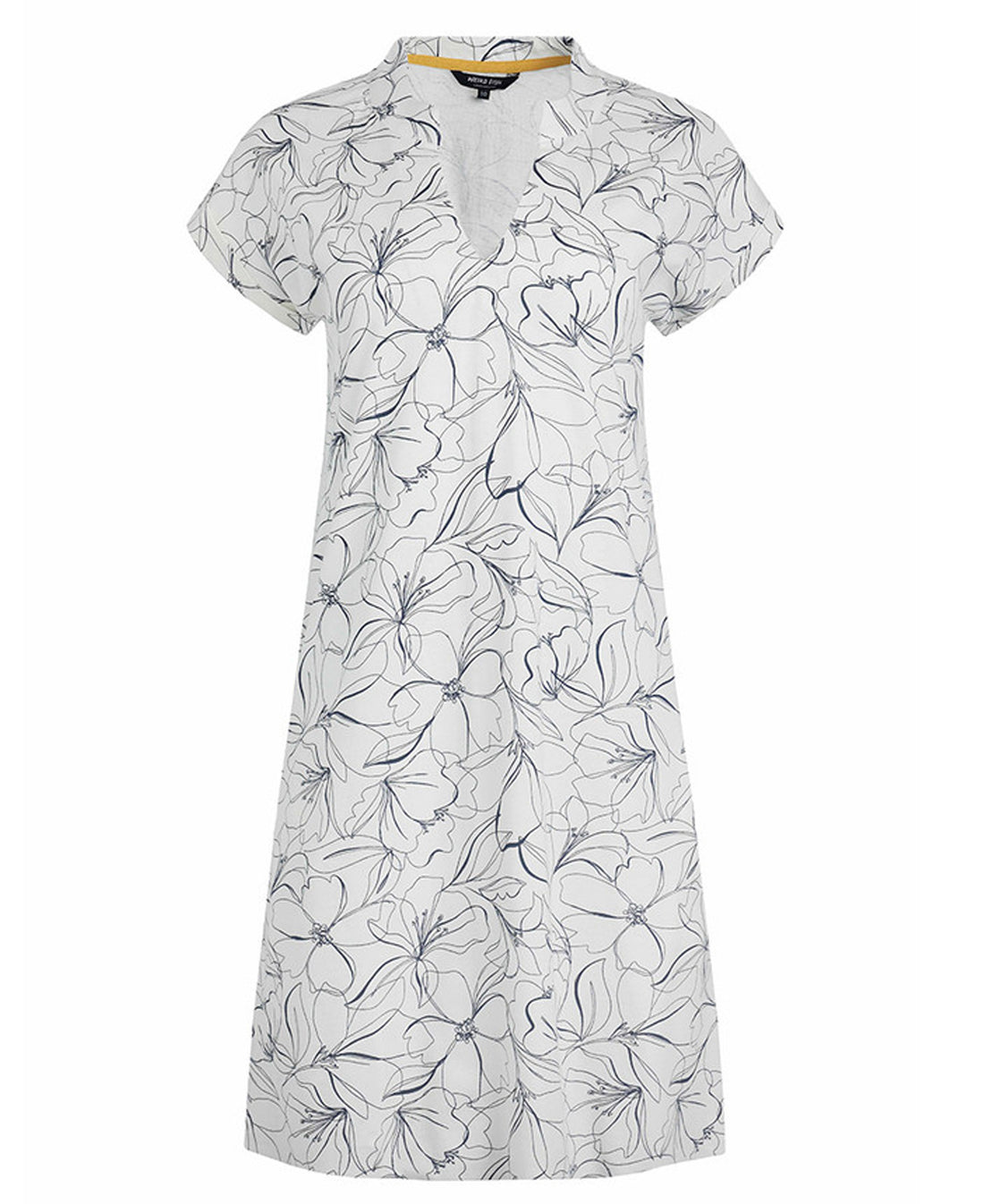 Suffolks Organic Printed Jersey Dress - Lghtcream