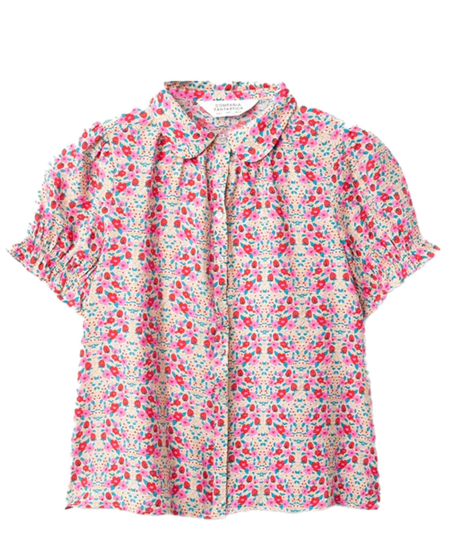 Sugar Print Short Sleeve Shirt - Flowers